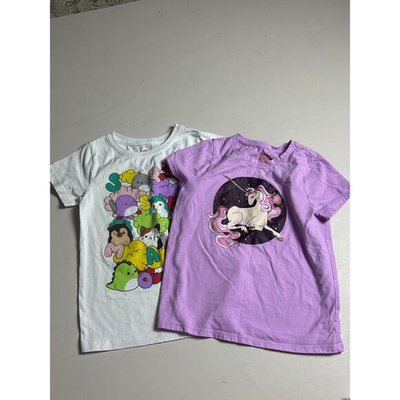 Girls Sz 6/7 Lot of 17 Short Sleeve Shirts Cat & Jack & More Graphic Tees - Picture 4 of 10